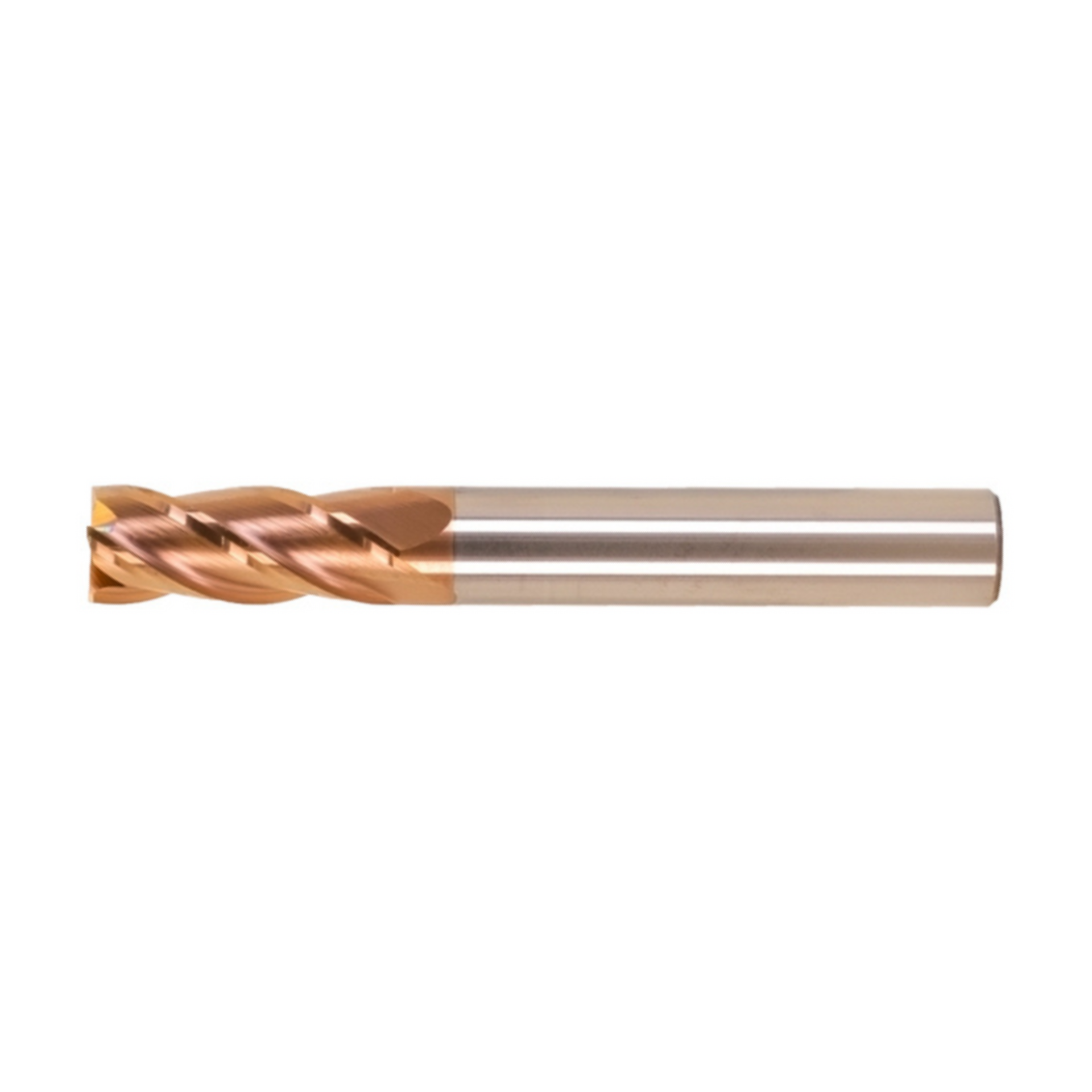 Vortex Carbide End Mill - 4 Flute Square Edge - TiSiN Coated - 4mm x 100mm