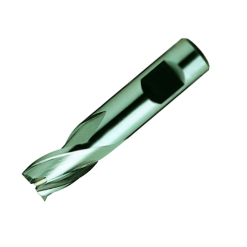 Europa Tools HSS-E End Mill - Uncoated 3 Flute With Flatted Shank - Short LengthThrow Away - 12mm