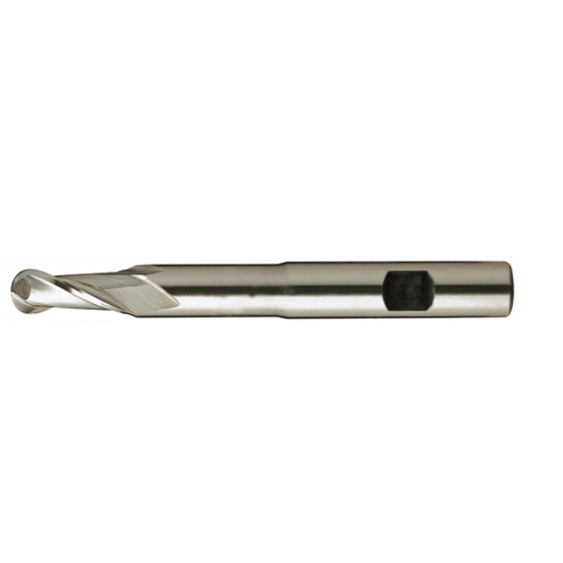 Europa Tools HSS-E End Mill - Uncoated 2 Flute Extra Long Length Ball Nose - 10mm
