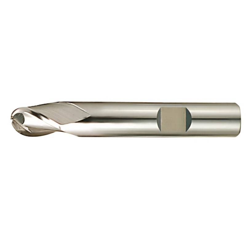 Europa Tools HSS-E End Mill - Uncoated 3 Flute Long Series Throw Away Ball Nose -2mm