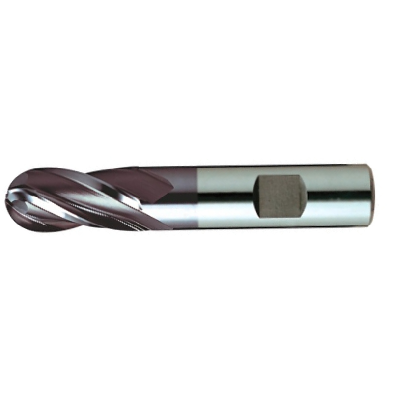 Europa Tools HSS-E End Mill - TiAlN Coated 2 Flute Ball Nose - Short Length - 16mm