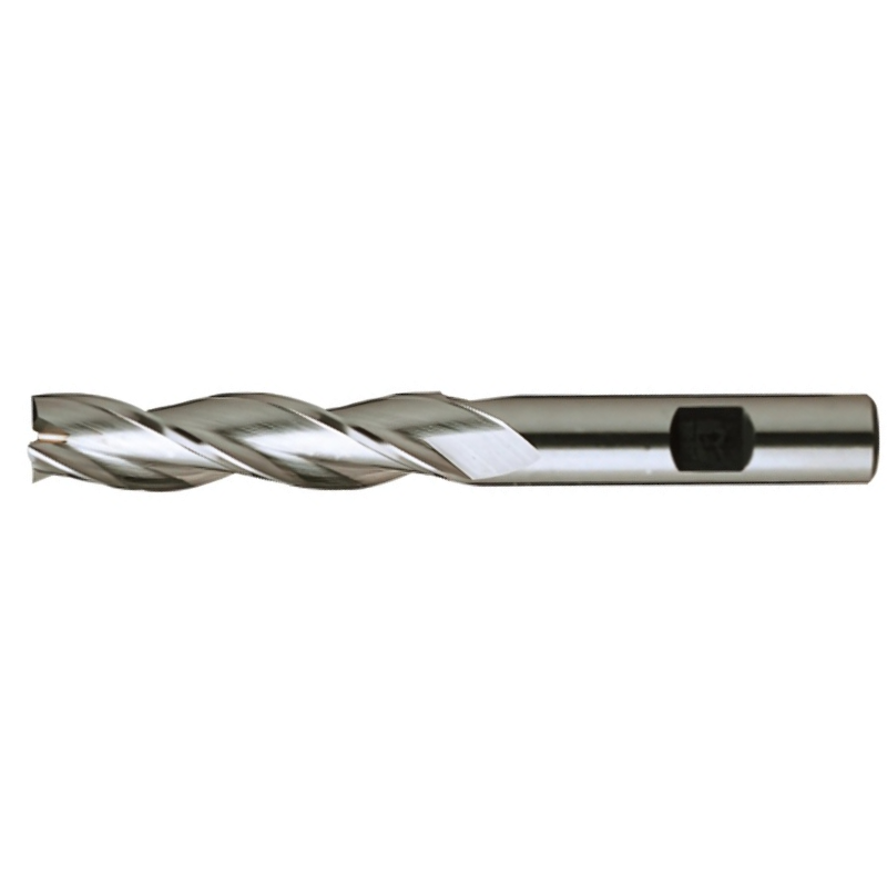 Europa Tools HSS-E End Mill - Uncoated 3 Flute Centre Cutting - Long Length - 4mm