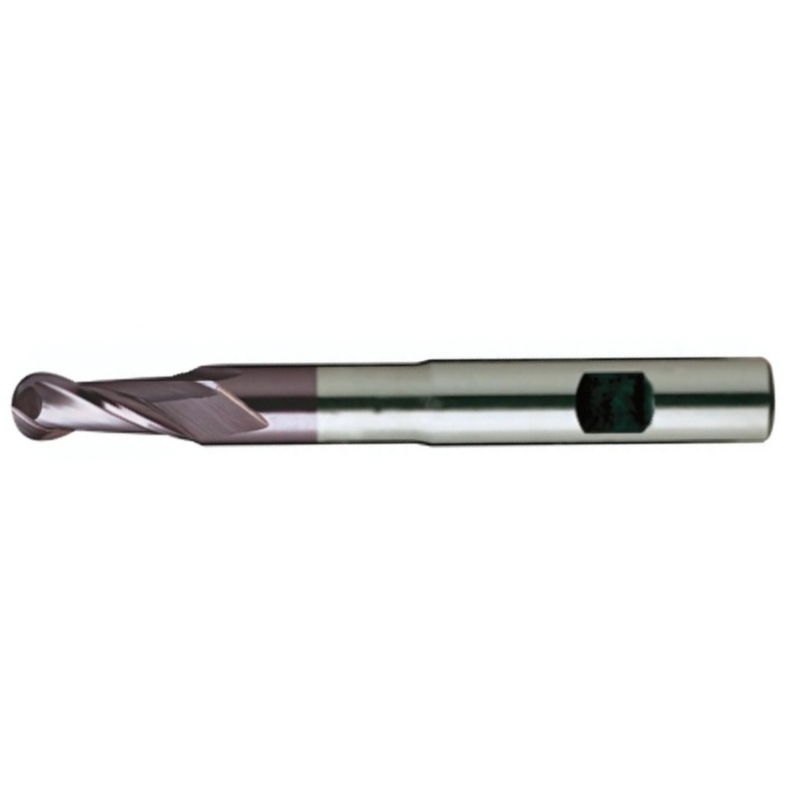 Europa Tools HSS-E End Mill - TiAlN Coated 2 Flute Ball Nose - Extra Long Length -5mm
