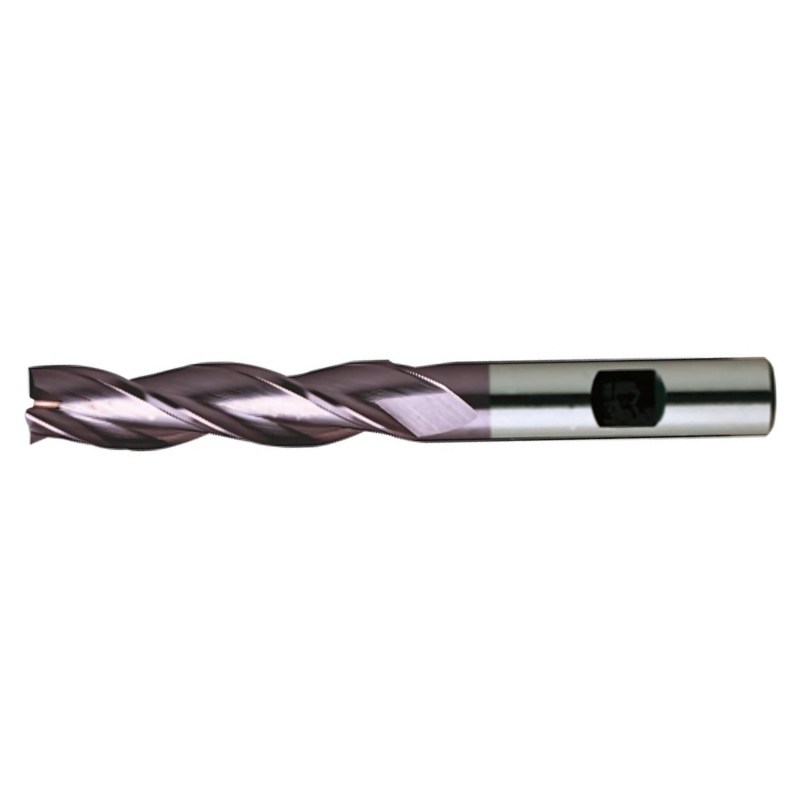 Europa Tools HSS-E End Mill - TiAlN Coated 3 Flute Centre Cutting - Long Length - 8mm