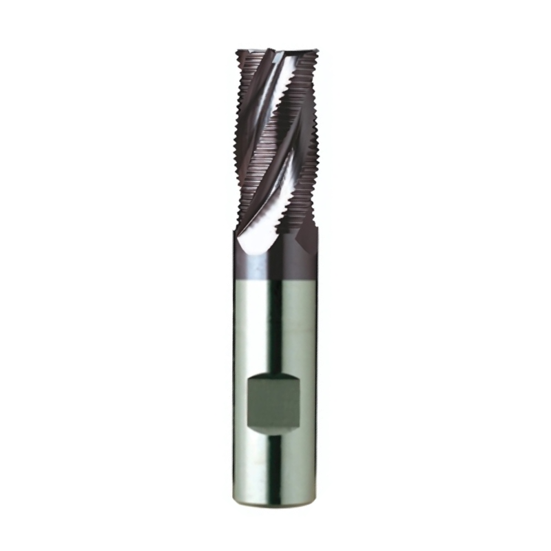Europa Tools HSS-E Roughing End Mill -TiAlN Coated Multi Flute Fine Pitch -Short Length - 25mm