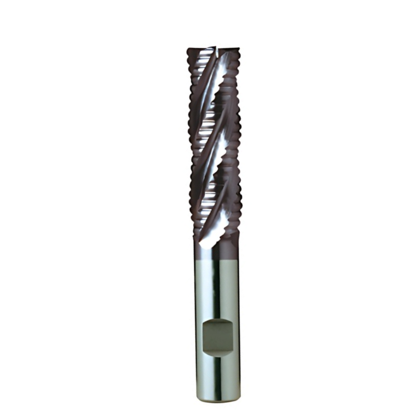 Europa Tools HSS-E Roughing End Mill -TiAlN Coated Multi Flute - Long Length -17mm
