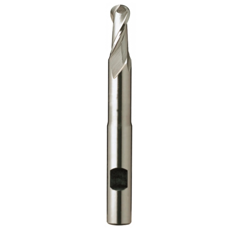 Europa Tools HSS-E End Mill - Uncoated 2 Flute Extra Long Length Ball Nose - 10mm