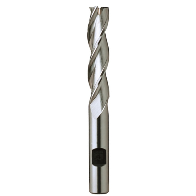 Europa Tools HSS-E End Mill - Uncoated 3 Flute Centre Cutting - Long Length - 4mm