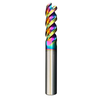 Vortex Carbide End Mill For Aluminium & Non-Ferrous - 3 Flute Variable Hi Helix -DLC Coated - 1mm x 50mm thumbnail 4