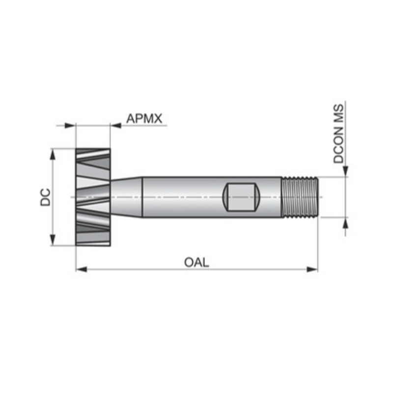 Dormer Pramet C822 16.5mm x 4.mm HSS-E Screwed Shank Woodruff Cutter DIN 850