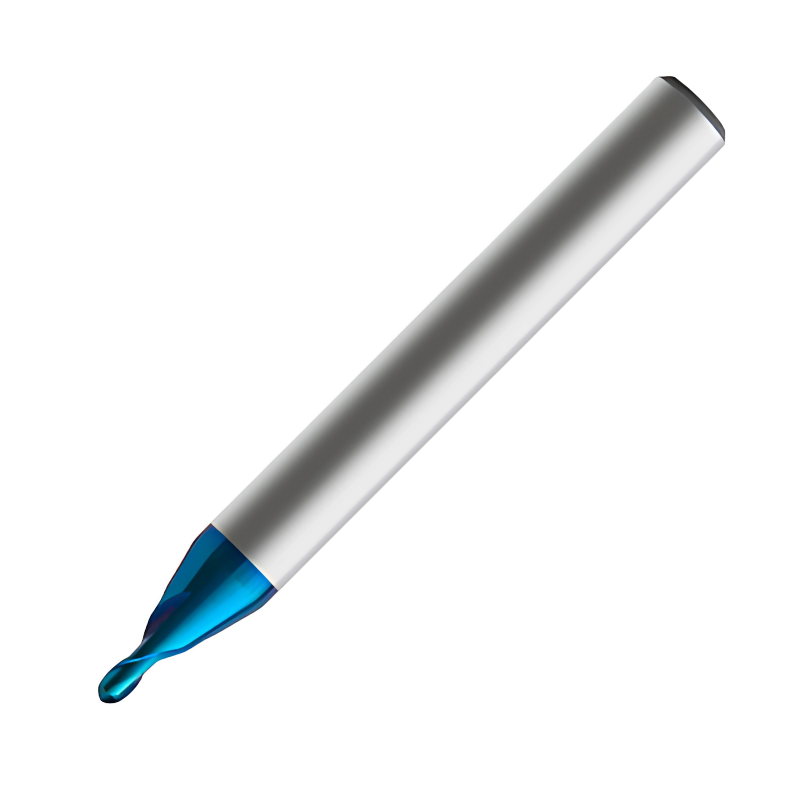 Europa Tools Carbide End Mill 2 Flute Extended Neck - Pulsar Blue - Ball Nose - 10mm x 15mm