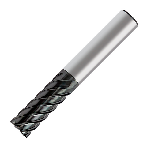 Europa Tools Carbide End Mill 6 Flute Square Edge 45° Helix - Standard Length - Pulsar DMX - 12mm