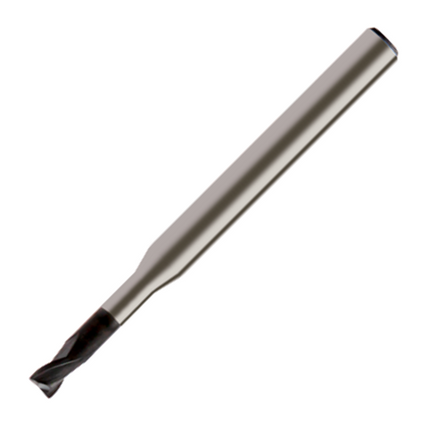Europa Tools Carbide End Mill 2 Flute - Corner Radius - Miniature Extended Neck For Graphex - 3mm x 25mm x R0.2