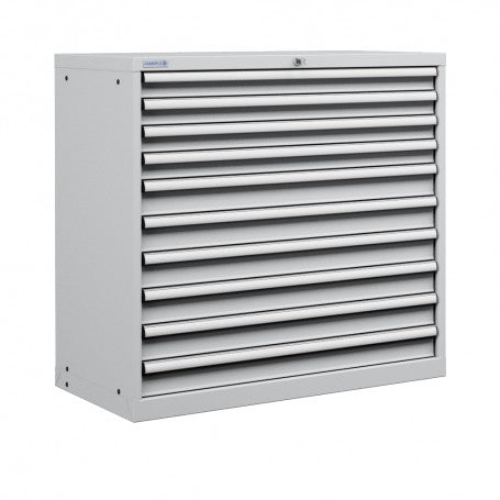 Polstore Cabinet Combo - 10 Drawers 54x27EH - 100% Extension - Light Grey - 1023mm(w) x 1000mm(h)