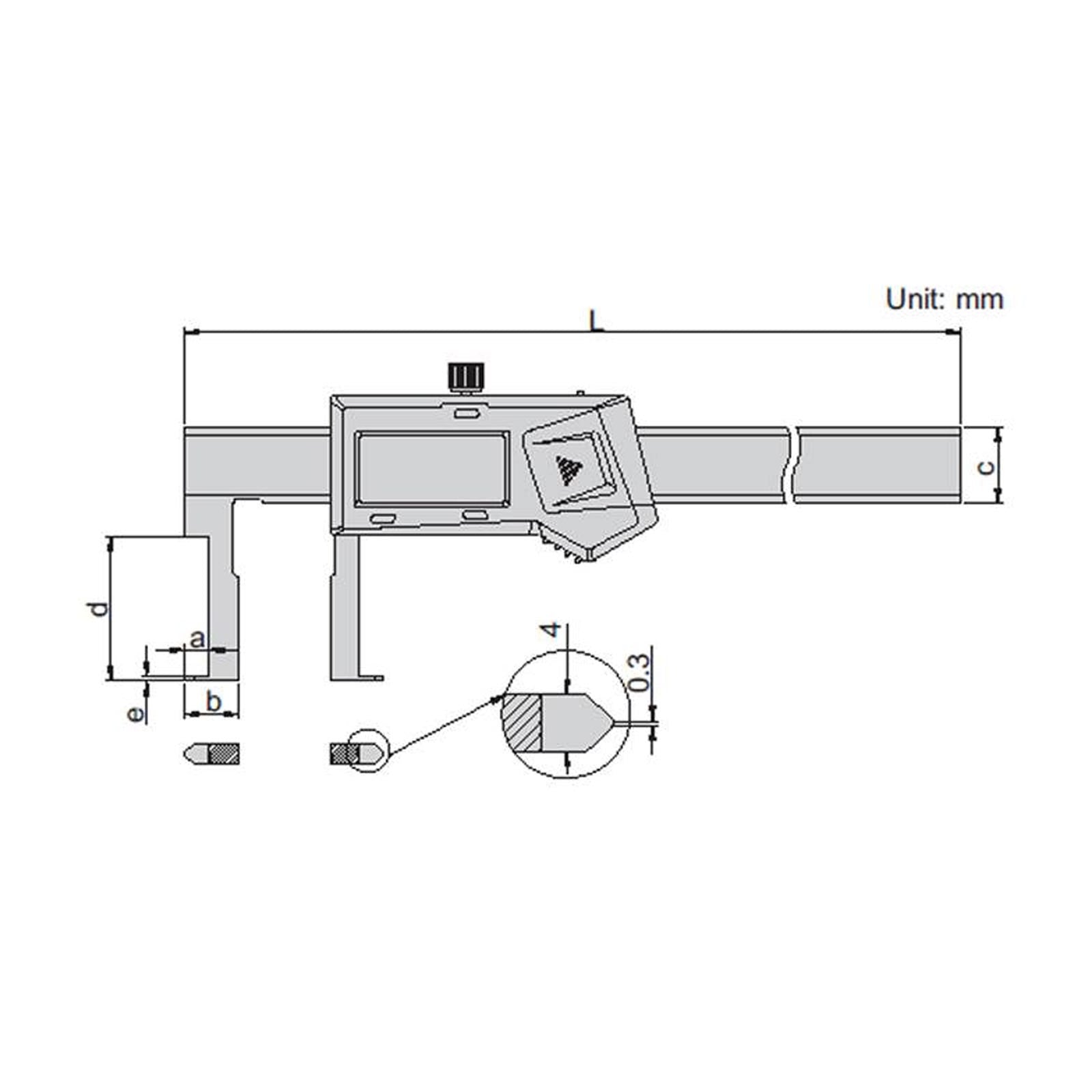 30-300mm Digital Inside Groove Caliper - 1120 Series (Insize)
