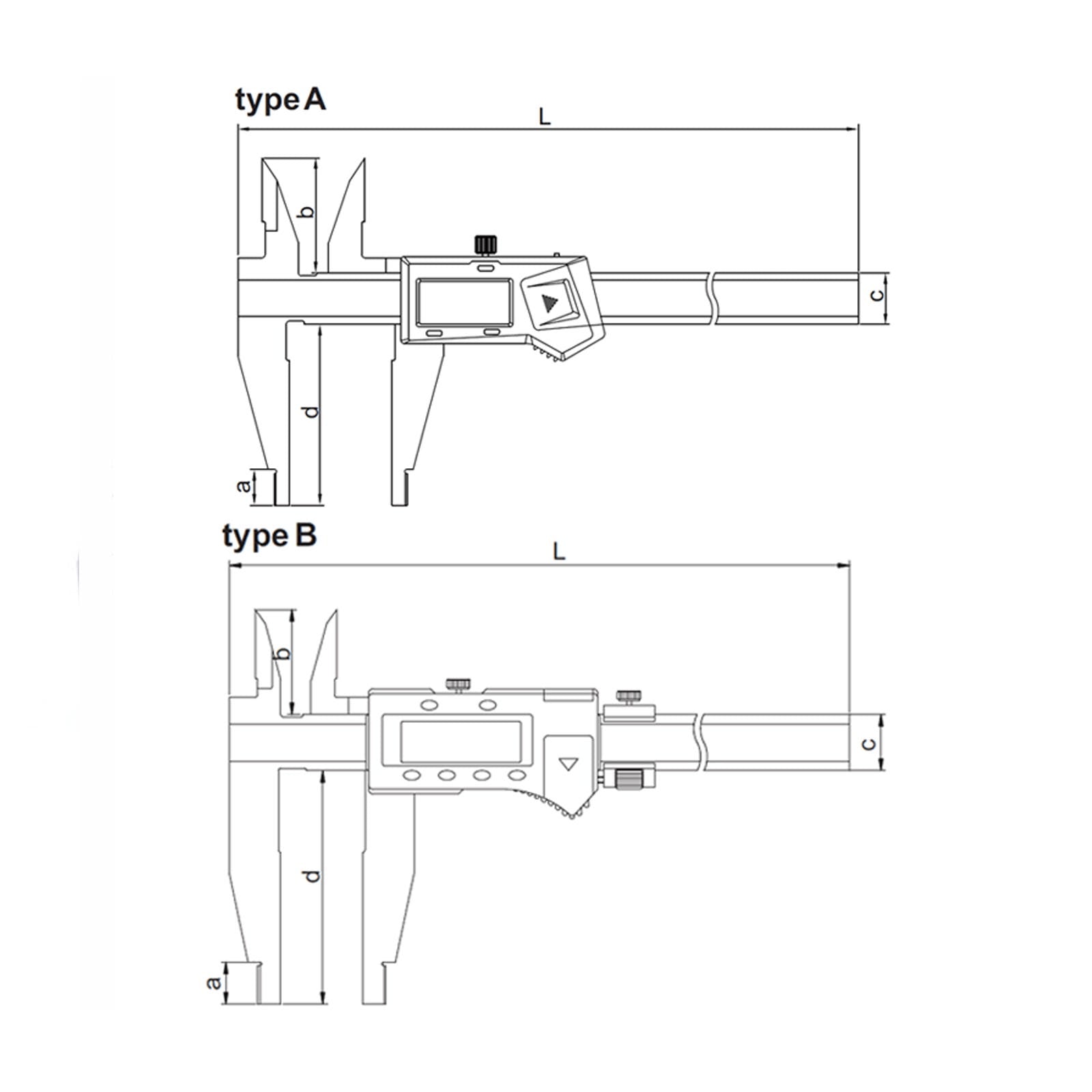 0-500mm / 0-20" Digital Caliper for Wide Measurements up to 1.5 Metres - 1136 Series (Insize)
