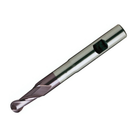 Europa Tools HSS-E End Mill - TiAlN Coated 2 Flute Ball Nose - Extra Long Length -5mm