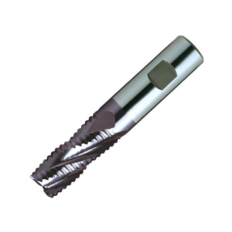 Europa Tools HSS-E Roughing End Mill -TiAlN Coated Multi Flute - Short Length -6mm