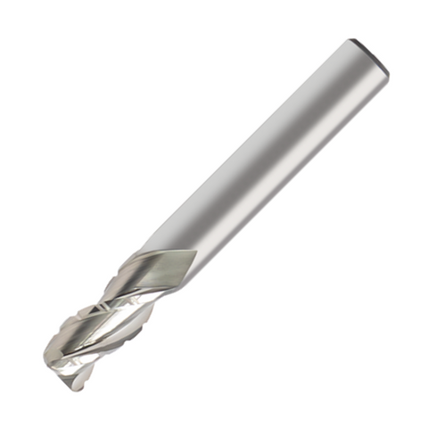 Europa Tools Carbide End Mill 3 Flute - Corner Radius With Chipbreaker For For Aluminium - Standard Length Mastermill AL-HPC - 16mm x R1.5