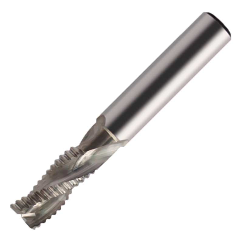 Europa Tools Carbide End Mill 3 Flute - Rougher Extened Neck - Standard Length For Aluminium - Plain Shank - ALU XP - 10mm