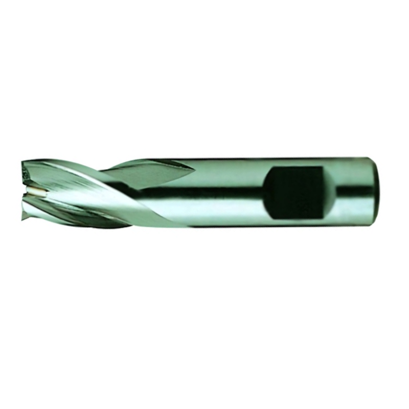 Europa Tools HSS-E End Mill - Uncoated 3 Flute With Flatted Shank - Short LengthThrow Away - 4mm