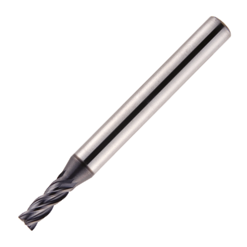 Europa Tools Carbide End Mill 4 Flute - Square Edge - Short Length - Plain Shank - HX2 - 3mm