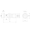 Omega Products JIS B6339 Pull Stud - Hollow - Without O-Ring - Through Coolant - ISO40 thumbnail 2