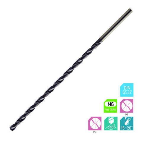 Europa Tools Carbide Drill Through Coolant 15xD TiAlN Coated - 6mm