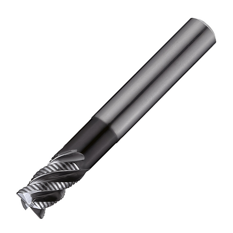 Europa Tools Carbide End Mill 4 Flute Rougher - Extended Neck - Plain - Pulsar DMX - 8mm