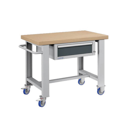 Polstore Standard Mobile Workbench - 1 Draw - Light Grey/Dark Grey - 1065mm(W) x 750mm(D) x 908mm(H)