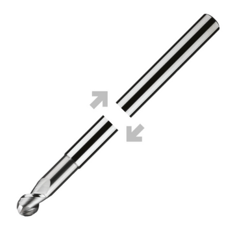 ITC Carbide End Mill Ball Nose 2142 - 2 Flute 50° Helix With Facet Relief - Non-Ferrous - 6mm