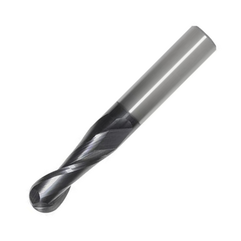 OSG Carbide 2 Flute End Mill Ball Nose TiAlN Coated - Regular Length Centre Cutting For General Applications - 5mm