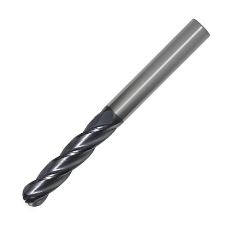 OSG Carbide 4 Flute End Mill Ball Nose TiAlN Coated - Extra Long Length Centre Cutting For General Applications - 14mm