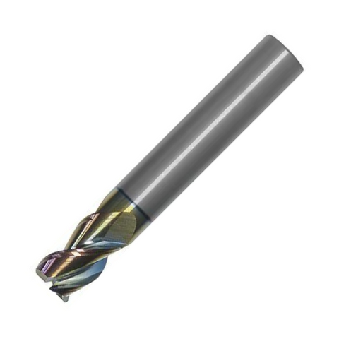 OSG Carbide 3 Flute Centre Cutting Corner Radius End Mill DLC Coated Short Length - For Aluminium - 16mm x R0.5