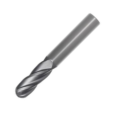 OSG Carbide 4 Flute End Mill Ball Nose Diamond Coated - Regular Length For Plastic & Graphite - 3mm