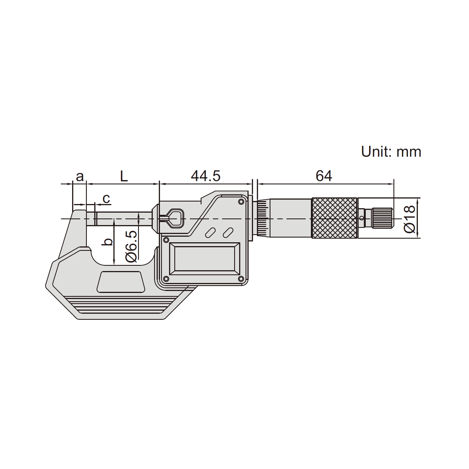 175-200mm 7-8" IP65 Waterproof/Dustproof Digital Outside Micrometer - 3108 Series (Insize)
