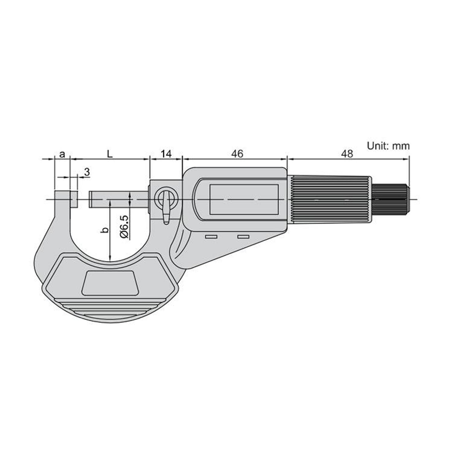 75-100mm 3-4" Digital Outside Micrometer - 3109 Series (Insize)