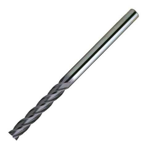 Europa Tools Carbide End Mill 4 Flute TiAlN Coated - Square Edge - Long Length - K30 - 5mm