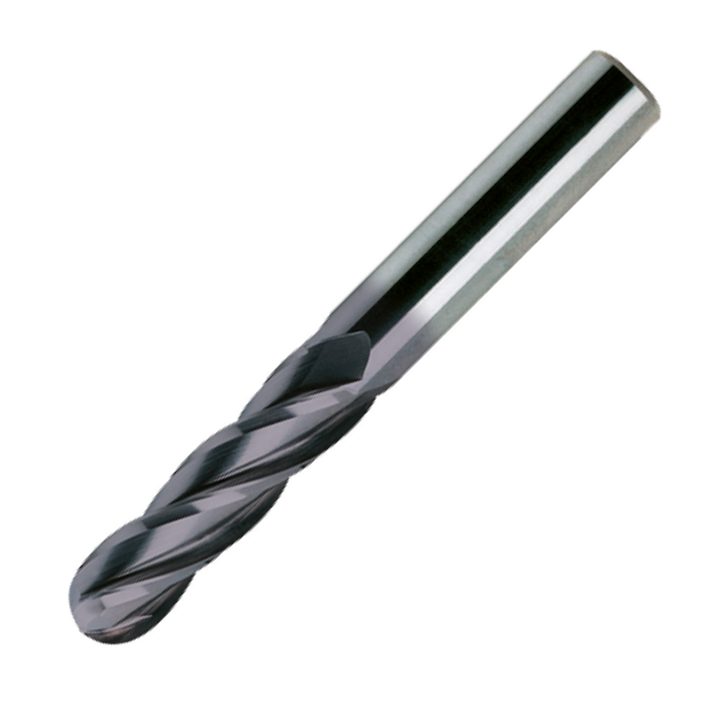 Europa Tools Carbide End Mill 4 Flute TiAlN Coated - Ball Nose - Standard Length - K30 - 4mm