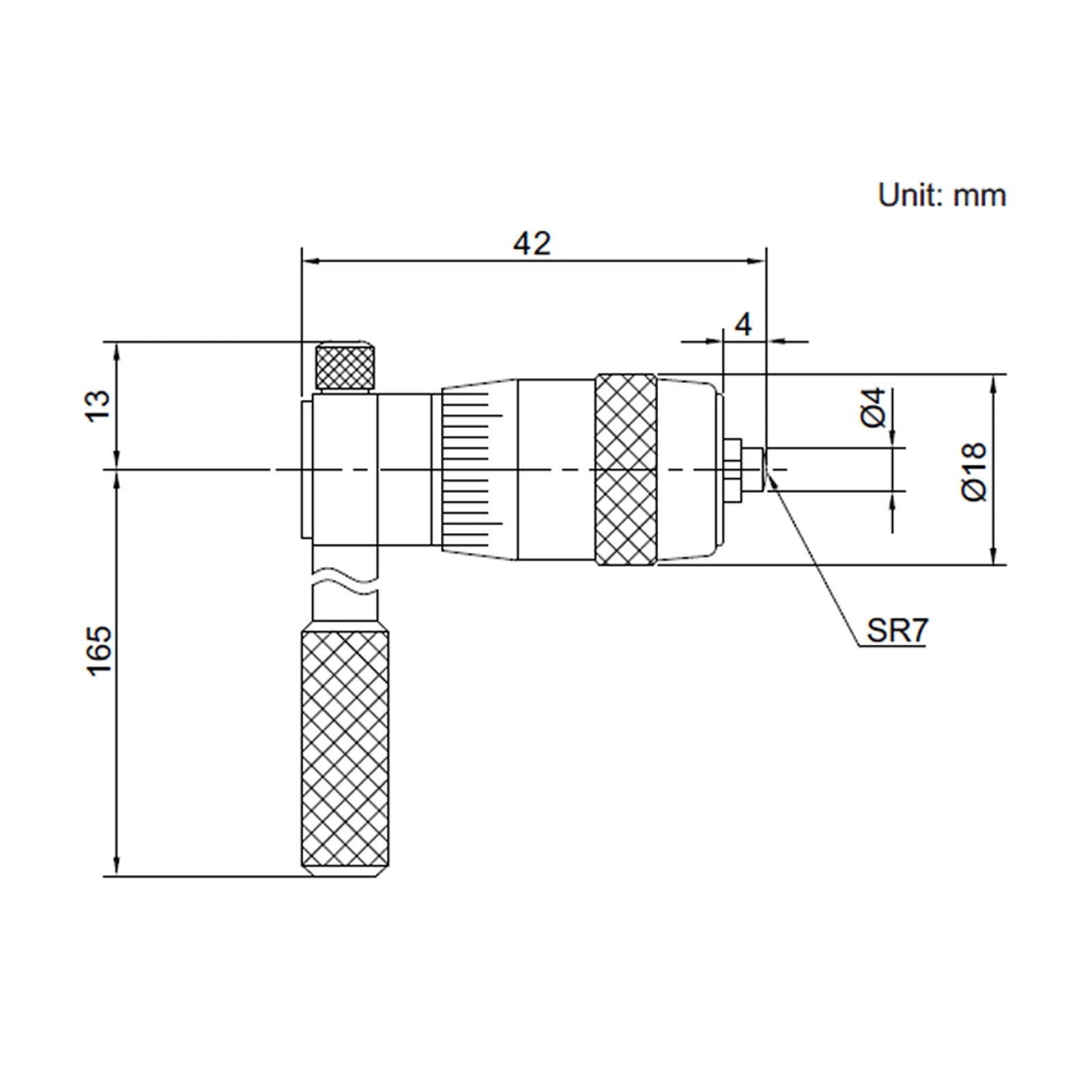 3-4" Imperial Blade Micrometer - 3232 Series (Insize)
