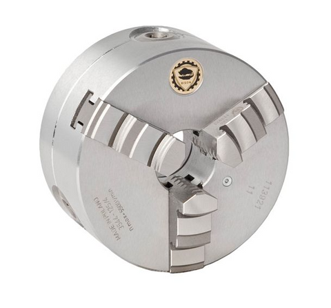 Bison Steel Scroll Chuck - 3 Jaw - 1 Piece Jaw Camlock Mount - 125mm - D1-4 Mount