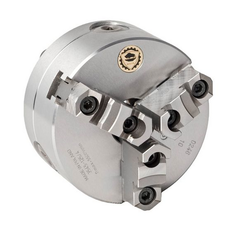 Bison Steel Scroll Chuck - 3 Jaw - 2 Piece Jaw Camlock Mount - 125mm - D1-3 Mount