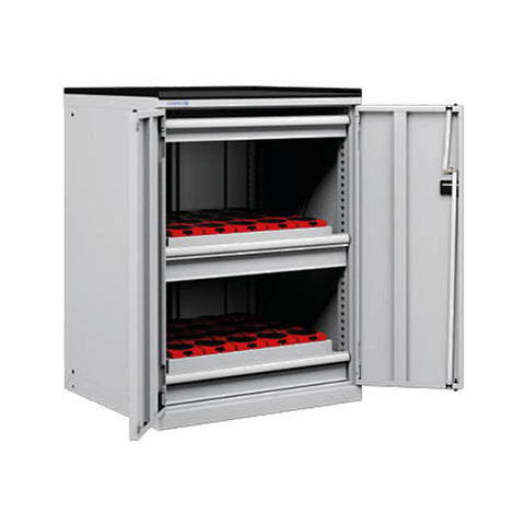 Polstore CNC Storage Cabinet - 3 Drawers - Without Toolholders - Light Grey - 717mm (W) x 748mm (D) x 1020mm (H)
