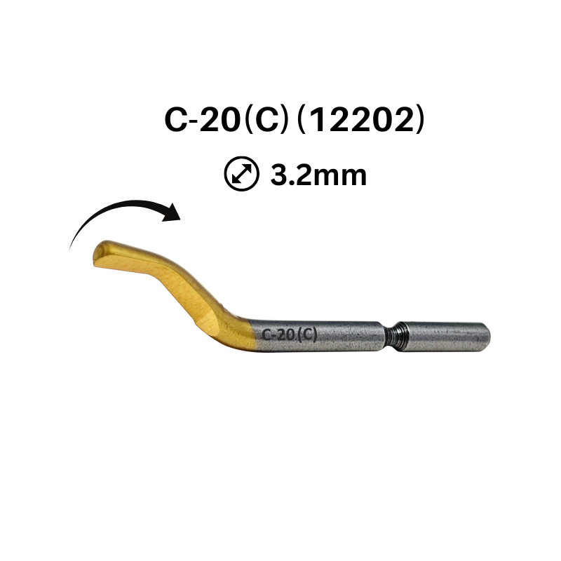 Cp Gratex C20 TiN Coated Deburring Blades - HSS - 3.2mm