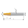Carmex Solid Carbide Tapered End Mill - 6mm thumbnail 2