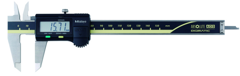 Mitutoyo Digital ABS AOS Caliper Inch/Metric, 0-150mm / 0-6", Thumb R., w/o Output
