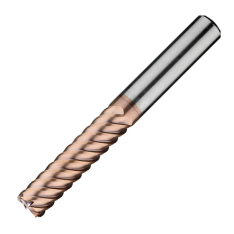 ITC Carbide End Mill Corner Radius 6031 - Multi-flute 52° Helix With Roll Relief, Radius & Coating - Steels & Exotics - 8mm x R0.75