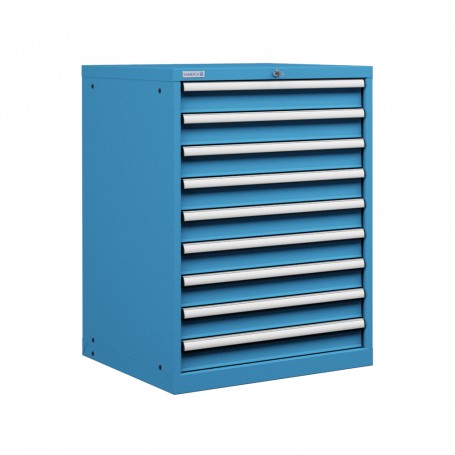 Polstore Cabinet Combo - 9 Drawers 36x36EH - 100% Extension - Light Blue - 717mm(w) x 1000mm(h)