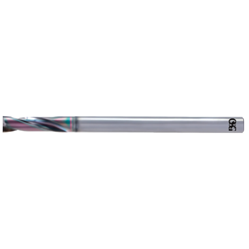 OSG Flat Bottom Carbide Drill - Solid 2xD Long Length - EGIAS Coated - 9.20mm