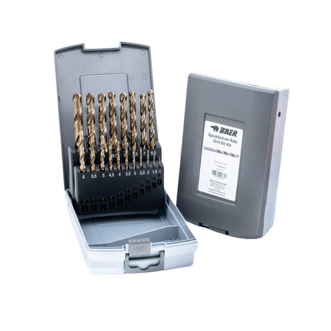 BAER Drill Set - HSS-E Drill Set for All Materials - 1-10mm (0.5 inc)